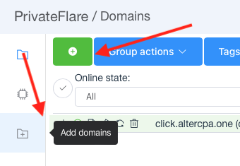 Domain addition section